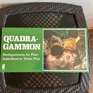 Vintage 1977 Quadra-Gammon Board Game Individual or Team Play Hansen